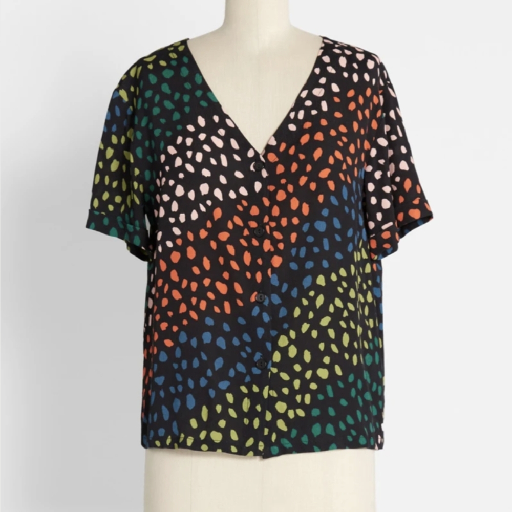 Sugarhill Brighton top, black, US Size 14